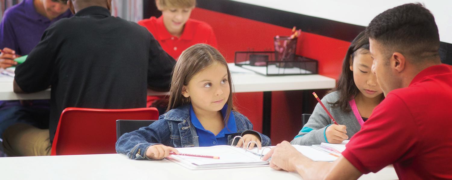 student pictured in mathnasium learning center